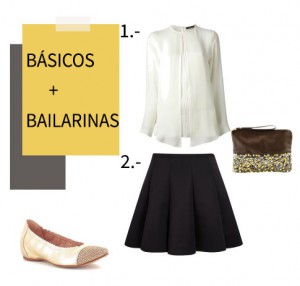 look básico con bailarinas