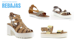 sandalias suela blanca rebajas