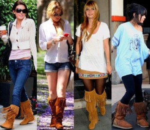 botas con flecos